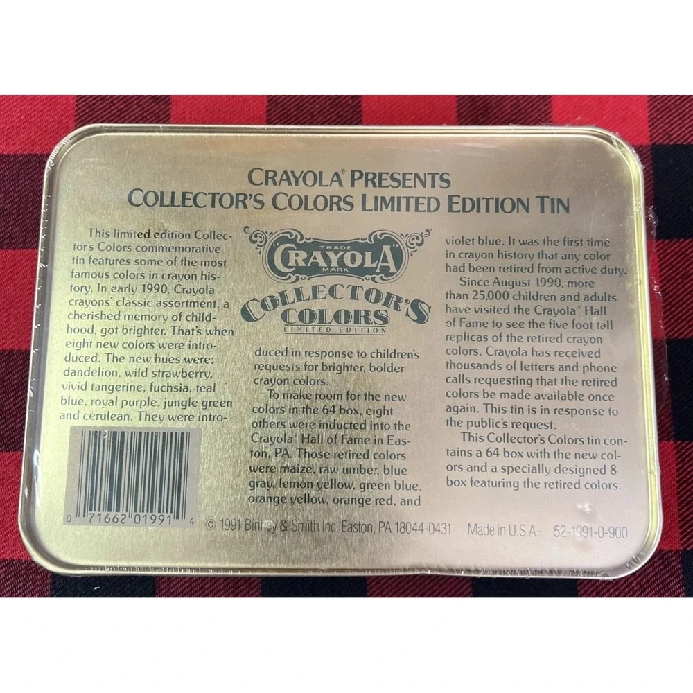 Vintage Crayola Collector's Colors Limited Edition 72ct Crayon Set Box‎ Unopened